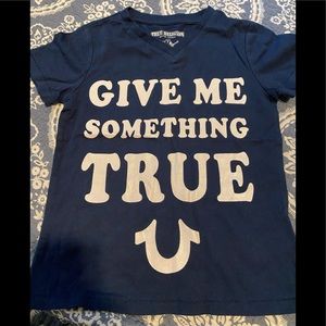 True Religion Girls Attitude Glitter Tee